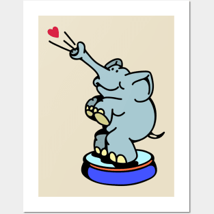 Happy Elephant Posters and Art